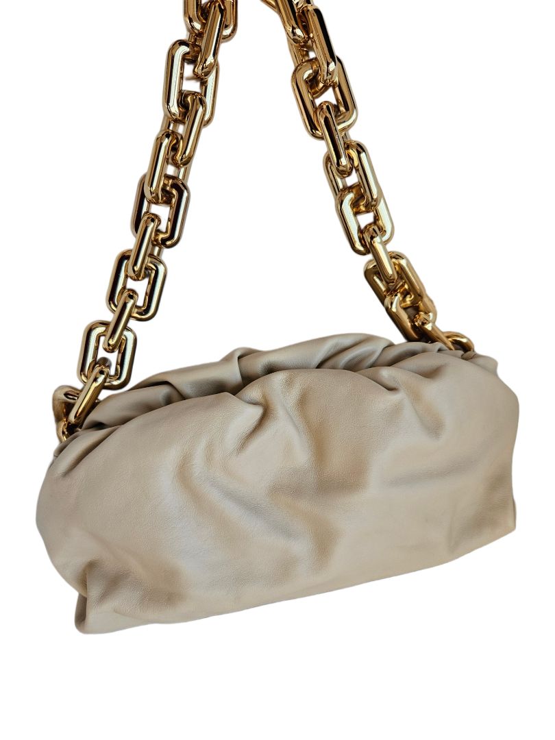 Bottega Veneta Beige The Chain Pouch Leather Bag