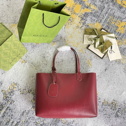 Gucci Tote Bag Floral Pattern GG Blooms Reversible Beige Pink