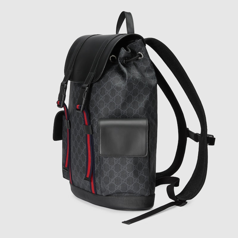 GUCCI GG BLACK BACKPACK
