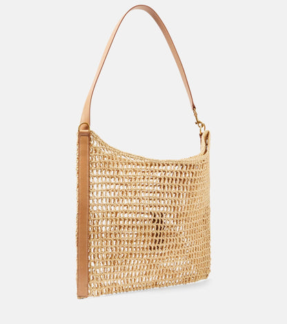 SAINT LAURENT Oxalis crochet raffia shoulder bag