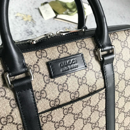 GUCCI Supreme Monogram Briefcase Black