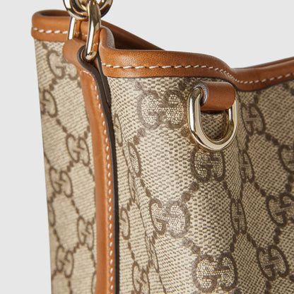 GUCCI GG Emblem mini bucket bag