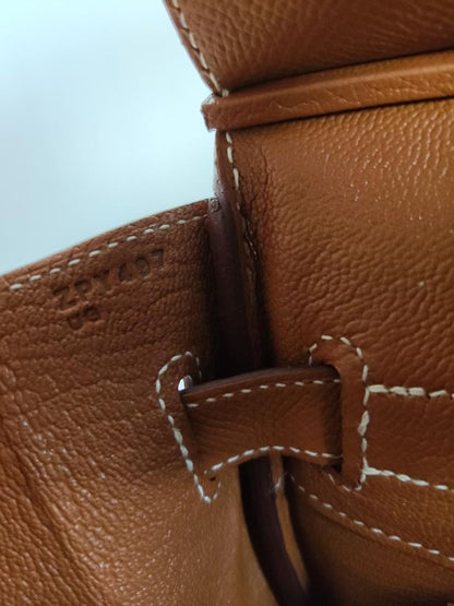Hermes Birkin 30 Gold Epsom Leather GHW Bag