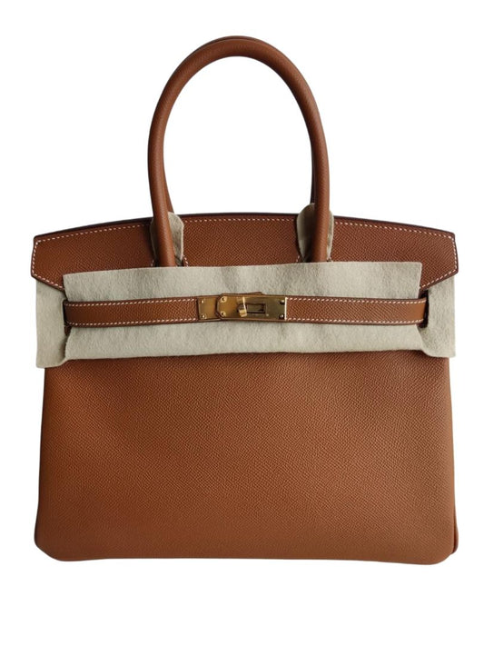 Hermes Birkin 30 Gold Epsom Leather GHW Bag
