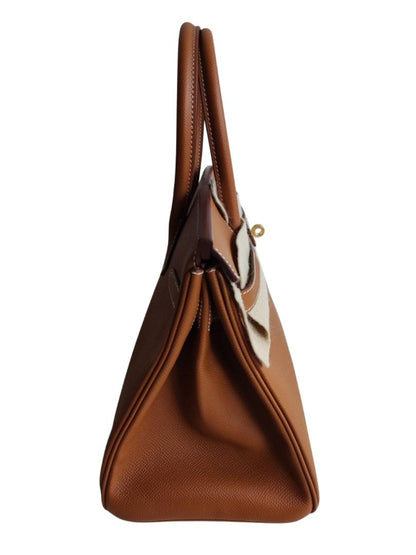 Hermes Birkin 30 Gold Epsom Leather GHW Bag