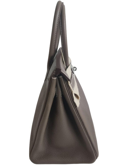 Hermes Birkin 30 Etoupe Clemence Palladium Hardware Bag