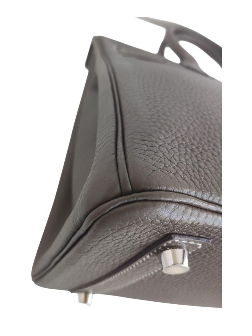 Hermes Birkin 30 Etoupe Clemence Palladium Hardware Bag