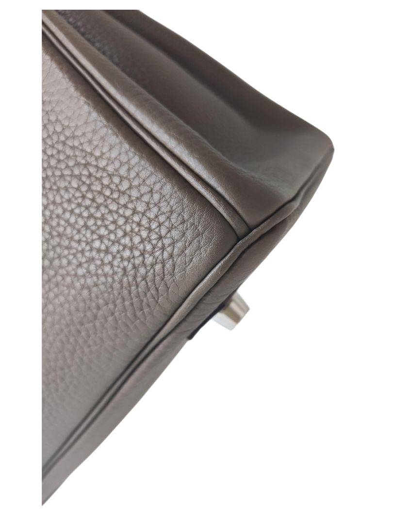 Hermes Birkin 30 Etoupe Clemence Palladium Hardware Bag