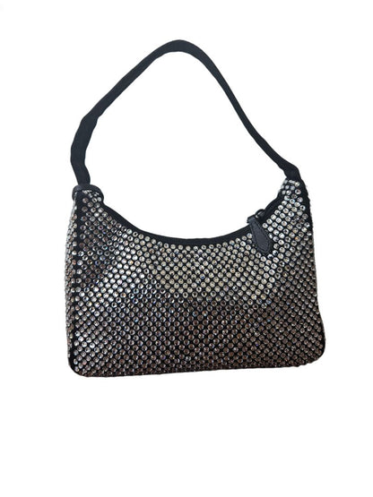 Prada Black Crystal Embellished Re-Edition Bag
