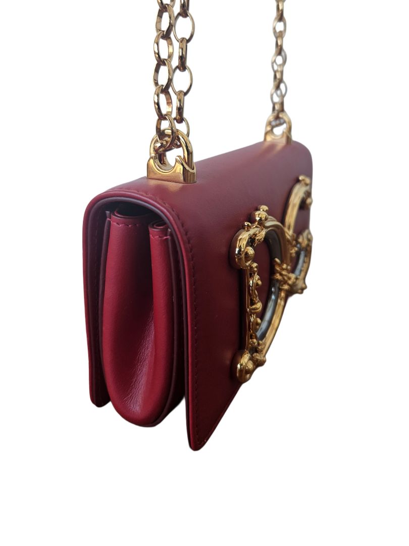 Dolce & Gabbana Red Small DG Girls Crossbody Leather Bag