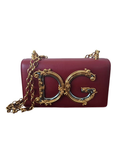 Dolce & Gabbana Red Small DG Girls Crossbody Leather Bag