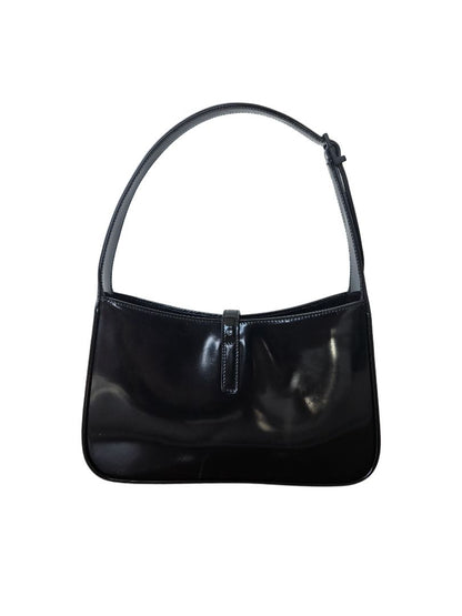 Saint Laurent Black Le 5 A 7 Hobo Patent Leather Bag