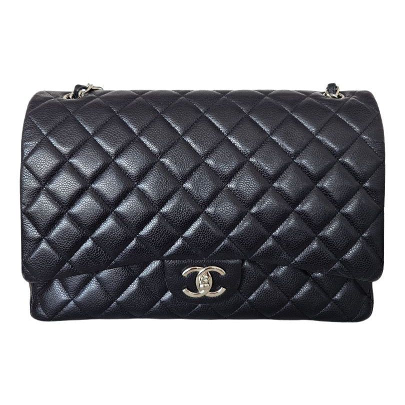 Chanel Navy Blue Caviar Leather Classic Double Flap Bag