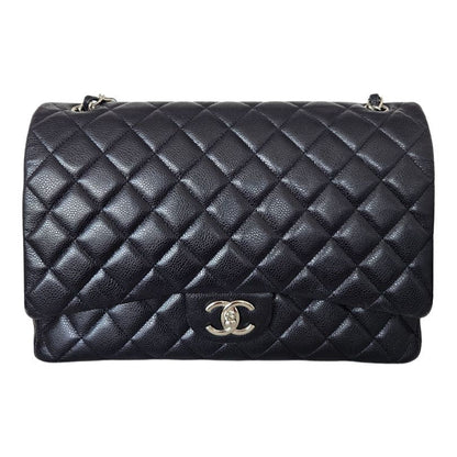 Chanel Navy Blue Caviar Leather Classic Double Flap Bag