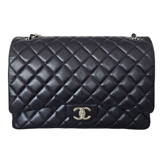 Chanel Navy Blue Caviar Leather Classic Double Flap Bag