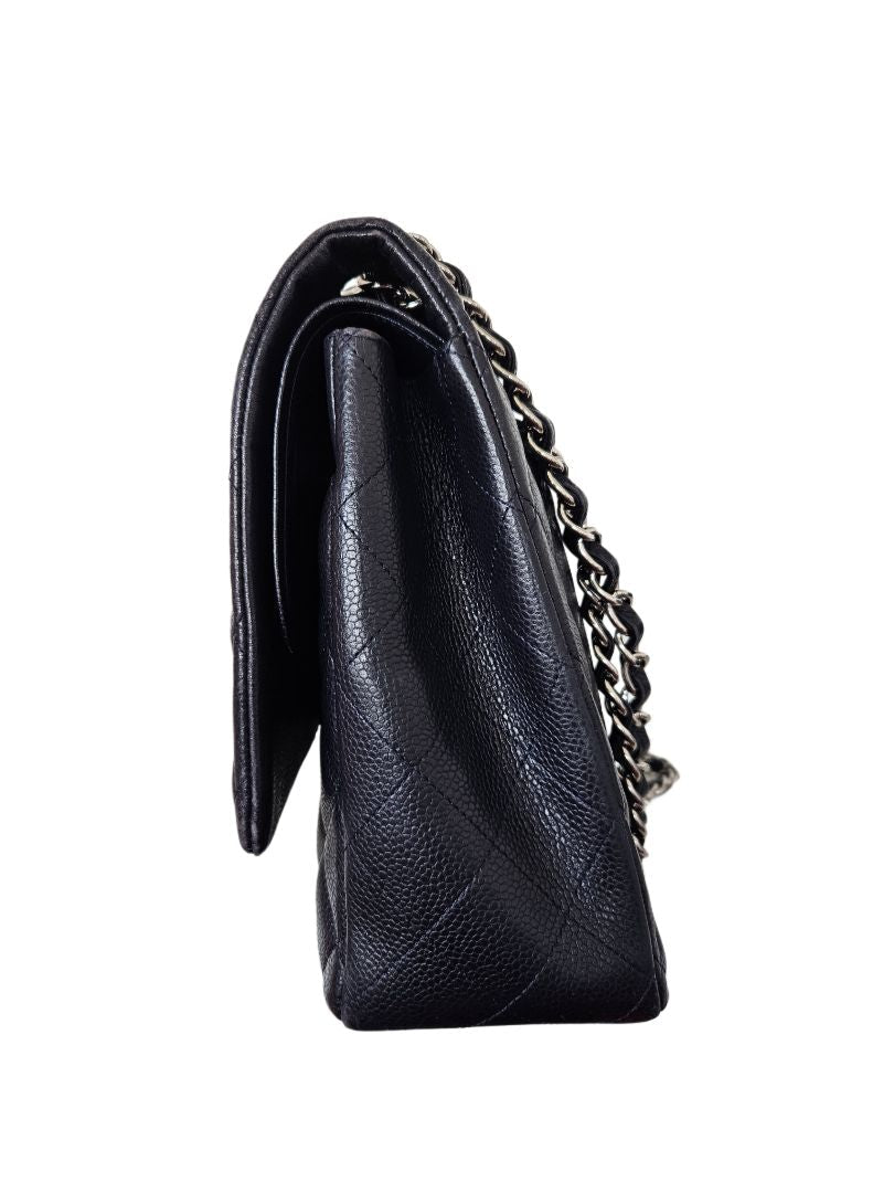 Chanel Navy Blue Caviar Leather Classic Double Flap Bag