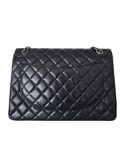 Chanel Navy Blue Caviar Leather Classic Double Flap Bag