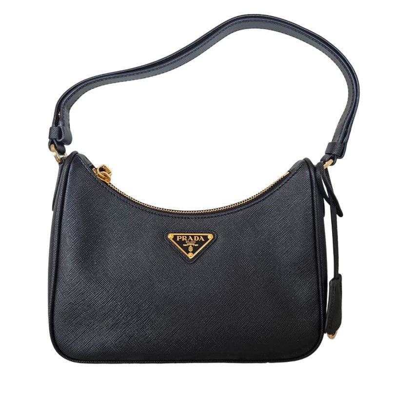 Prada Black Leather 2005 Re-Edition Bag