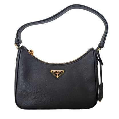 Prada Black Leather 2005 Re-Edition Bag