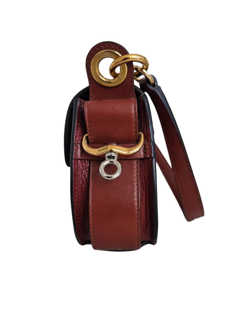 Chloe Tess Tricolor Lizard Skin Leather Shoulder  Bag