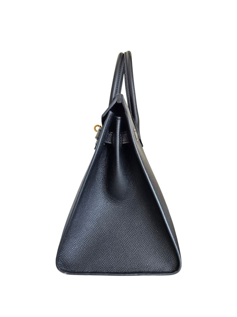 Hermès Black Epsom Sillier Leather Birkin 25 Bag GHW