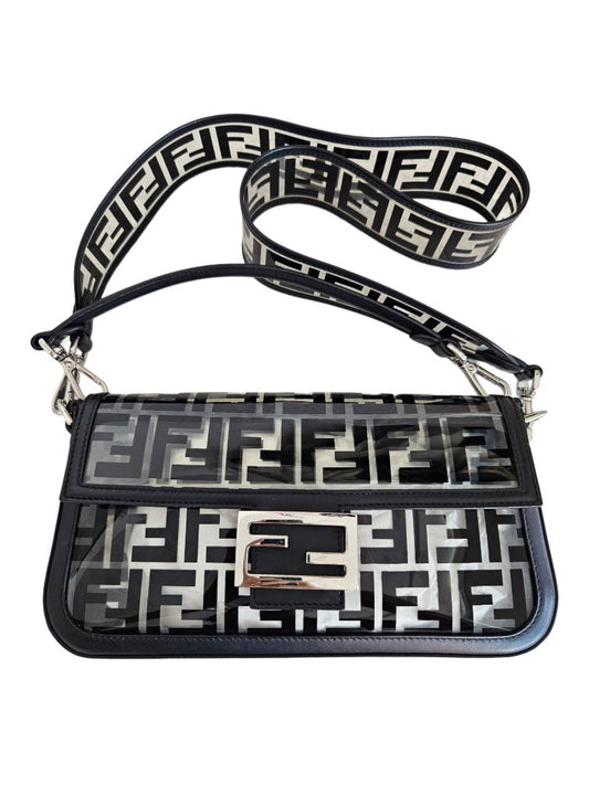 Fendi Baguette NM Bag Zucca PU Medium Black