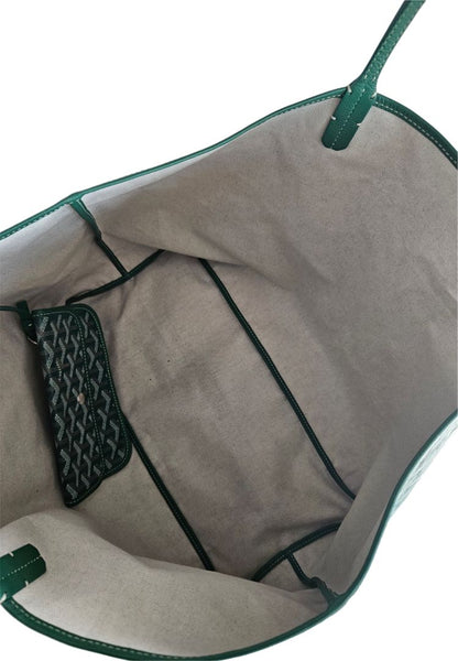 Goyard Green Goyardine Coated Canvas and Leather Saint Louis GM Tote Bag