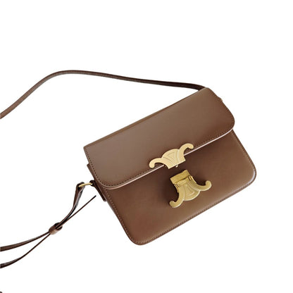 Celine Teen Triomphe Bag in Shiny Bronze Calfskin