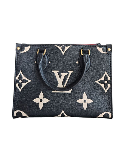 Louis Vuitton Black/Cream PM On The Go Tote Bag