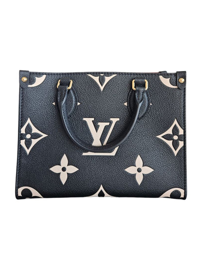 Louis Vuitton Black/Cream PM On The Go Tote Bag