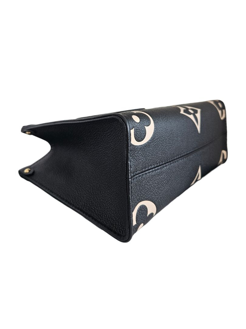 Louis Vuitton Black/Cream PM On The Go Tote Bag