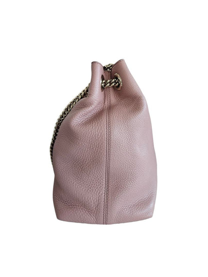 Gucci Powder Pink Leather Soho Chain Tote Bag
