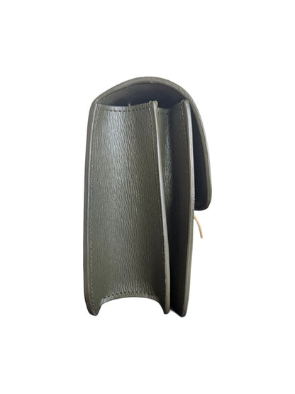 Celine Khaki Green Leather Classic Box Shoulder Bag