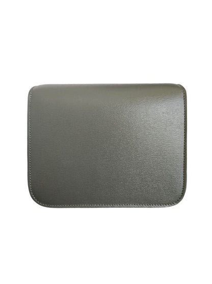Celine Khaki Green Leather Classic Box Shoulder Bag