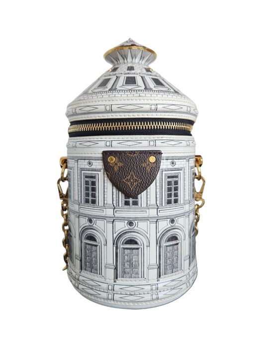 Louis Vuitton Cannes Vase Limited Edition Fornasetti Architettura Print Shoulder Bag