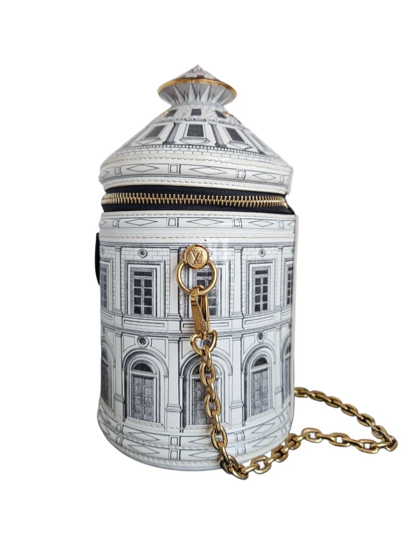 Louis Vuitton Cannes Vase Limited Edition Fornasetti Architettura Print Shoulder Bag
