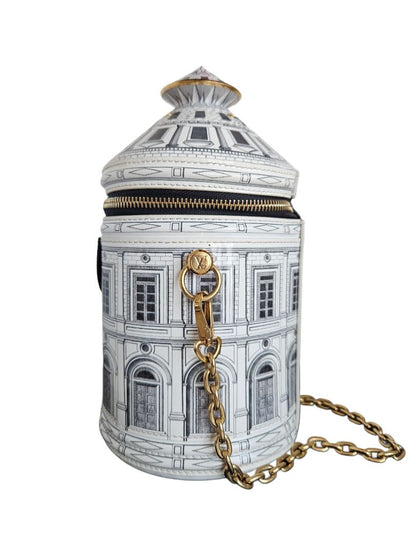Louis Vuitton Cannes Vase Limited Edition Fornasetti Architettura Print Shoulder Bag