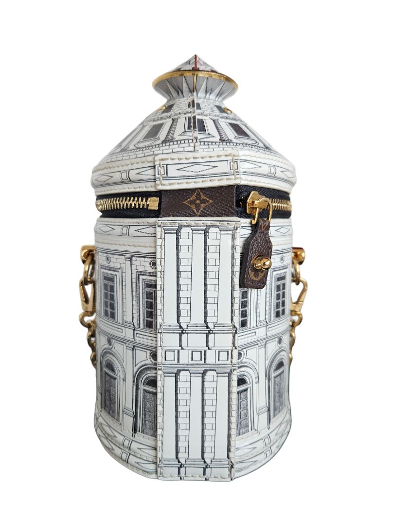 Louis Vuitton Cannes Vase Limited Edition Fornasetti Architettura Print Shoulder Bag