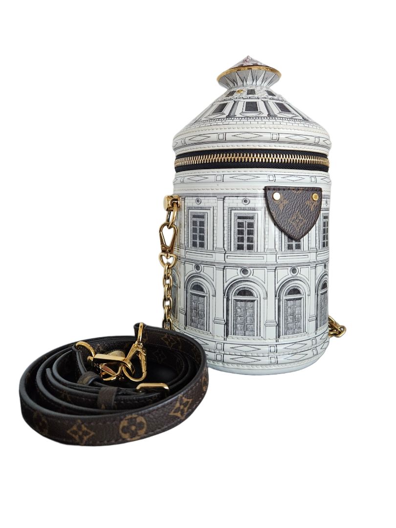 Louis Vuitton Cannes Vase Limited Edition Fornasetti Architettura Print Shoulder Bag