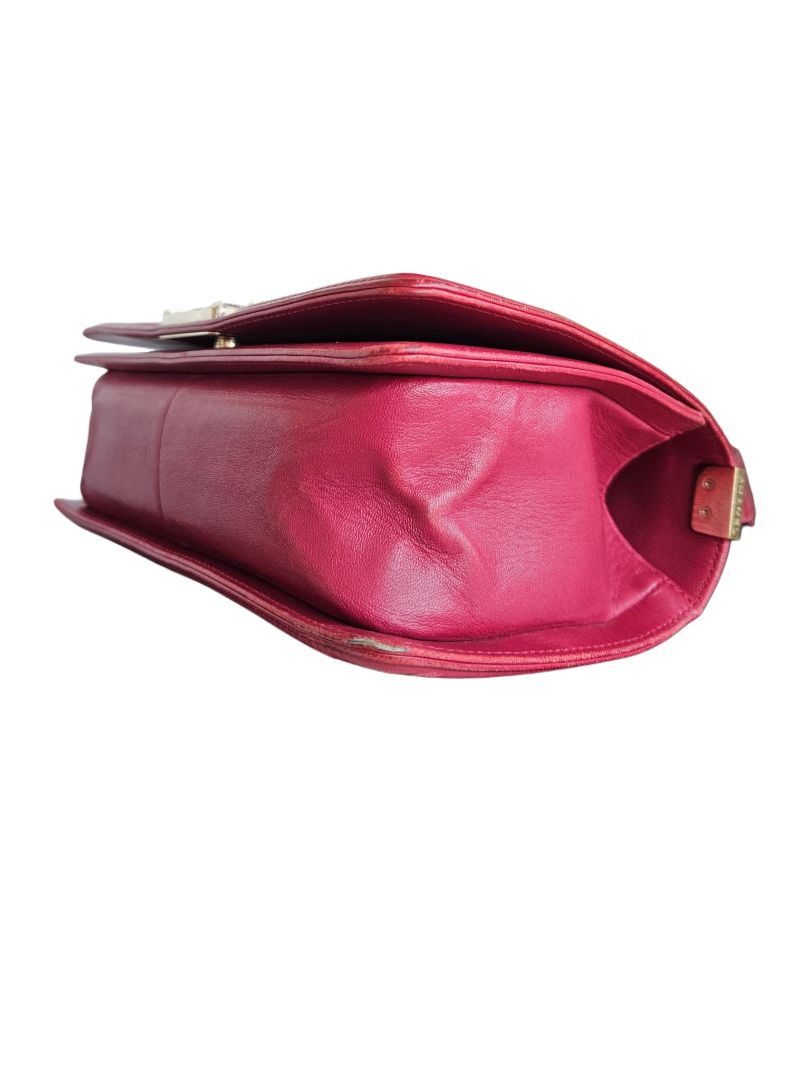 Chanel Red Quilted Leather Boy Flap Bag