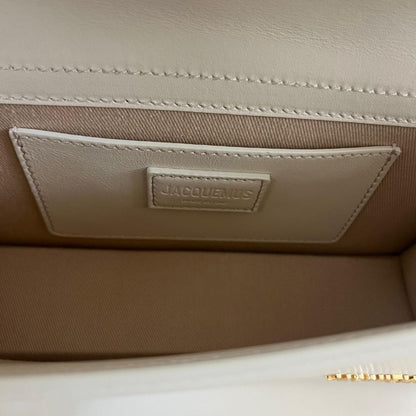 Jacquemus Le Grand Bambino Shoulder Bag in Cream Leather