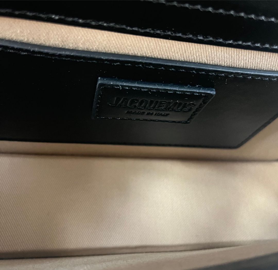 Jacquemus Le Grand Bambino Shoulder Bag in Black Leather