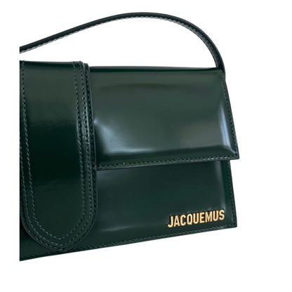 Jacquemus La Bambino Long shoulder Dark Green Patent Bag