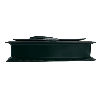 Jacquemus La Bambino Long shoulder Dark Green Patent Bag