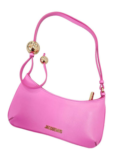 Jacquemus Pink Leather Le Bisou Perle Shoulder Bag