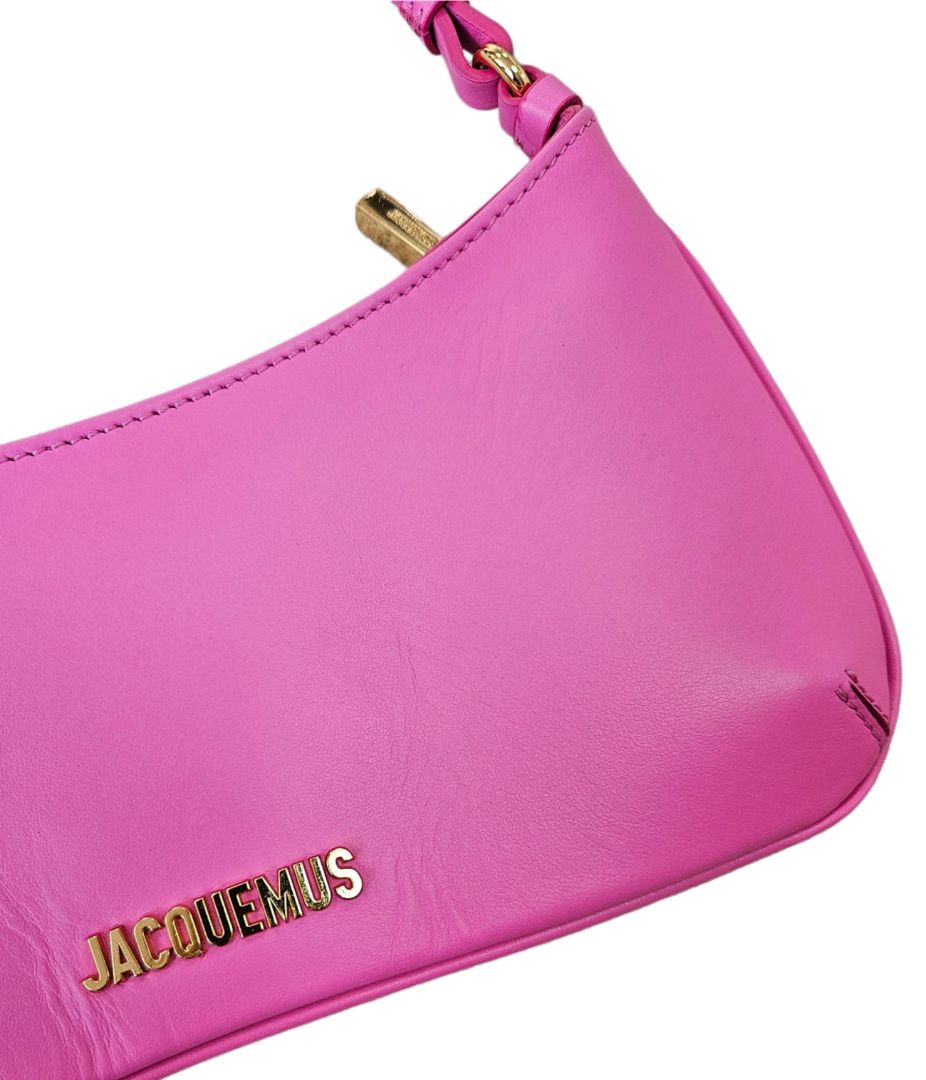 Jacquemus Pink Leather Le Bisou Perle Shoulder Bag