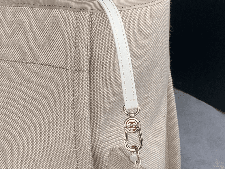 Chanel Mixed Fibers Calfskin Deauville Tote Light Grey