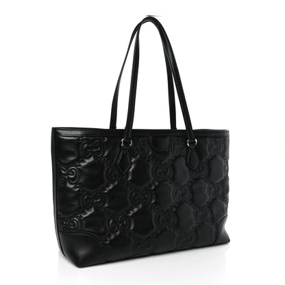 Gucci  Calfskin GG Matelasse Medium Ophidia Shopping Tote Black