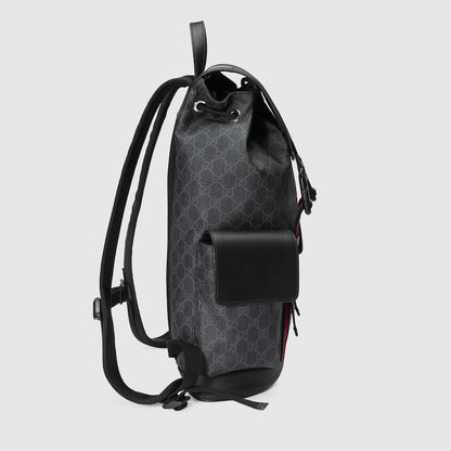 GUCCI GG BLACK BACKPACK