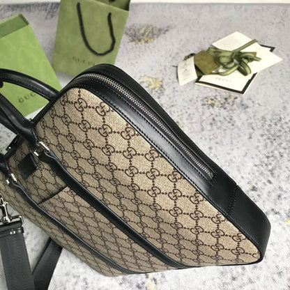 GUCCI Supreme Monogram Briefcase Black